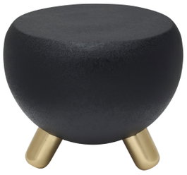 DKD Home Decor Mesita Auxiliar de Hierro Rugoso Negro