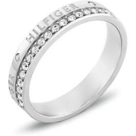 Tommy Hilfiger Anillo Plateado T.54 de Acero Inoxidable