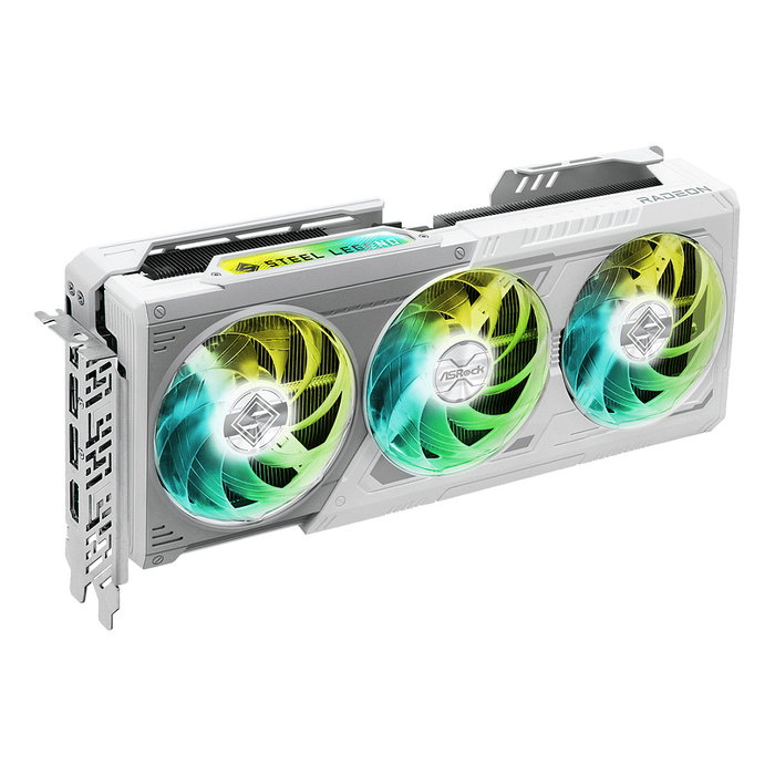 ASRock Radeon RX 9070 XT Steel Legend 16GB GDDR6 256-bit Tarjeta Gráfica - 3 Ventiladores, PCIe x16 5.0, DirectX 12 Ultimate, RGB