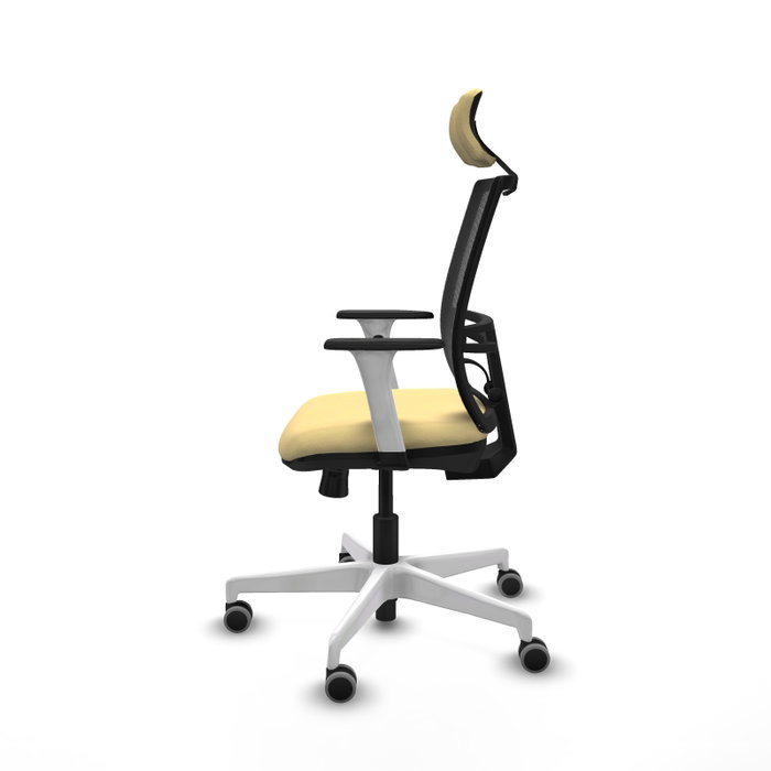 PIQUERAS Y CRESPO Silla de oficina Yunquera con mecanismo Sincro/Traslack Crema y Negro PIQUERAS Y CRESPO Silla de oficina Yunquera con mecanismo Sincro/Traslack Crema y Negro