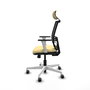 PIQUERAS Y CRESPO Silla de oficina Yunquera con mecanismo Sincro/Traslack Crema y Negro