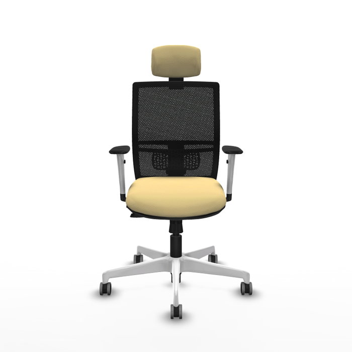 PIQUERAS Y CRESPO Silla de oficina Yunquera con mecanismo Sincro/Traslack Crema y Negro PIQUERAS Y CRESPO Silla de oficina Yunquera con mecanismo Sincro/Traslack Crema y Negro