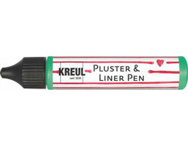 Kreul Pintura PUFFY pen y contornos PLUSTER & LINER PEN efecto 3D verde mayo 29ml