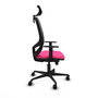 PIQUERAS Y CRESPO Silla de oficina Cilanco con mecanismo Sincro, Rosa y Negro