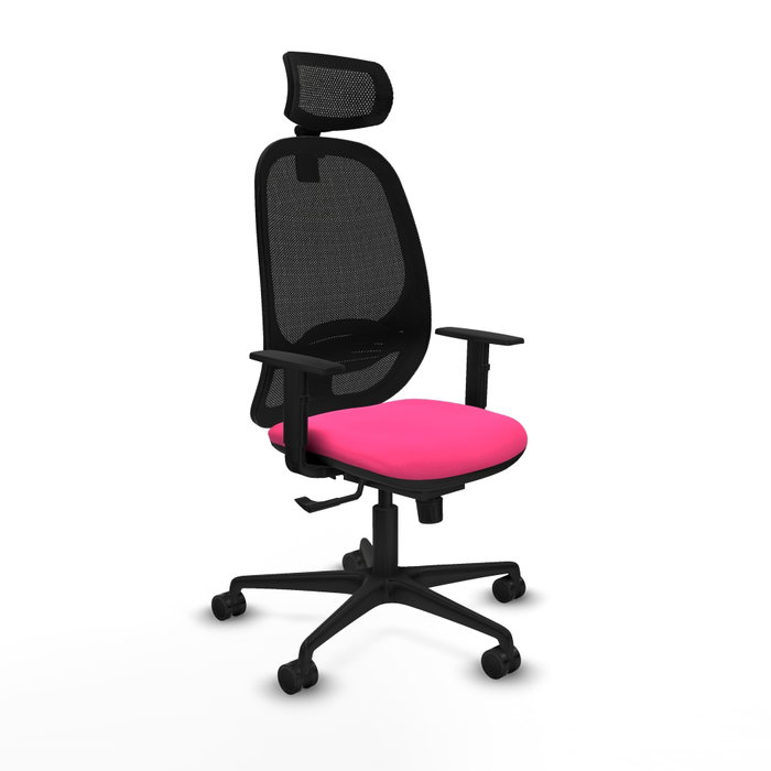 PIQUERAS Y CRESPO Silla de oficina Cilanco con mecanismo Sincro, Rosa y Negro PIQUERAS Y CRESPO Silla de oficina Cilanco con mecanismo Sincro, Rosa y Negro