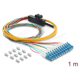 DeLOCK 91050 Cable pigtail fanout 12 x LC-UPC a 12 x extremos de cable de 1 m