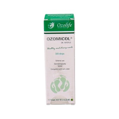 Ozolife Ozomicol Gotas Antifúngicas para Uñas 15ml, Tratamiento Hongos y Psoriasis Ungueal