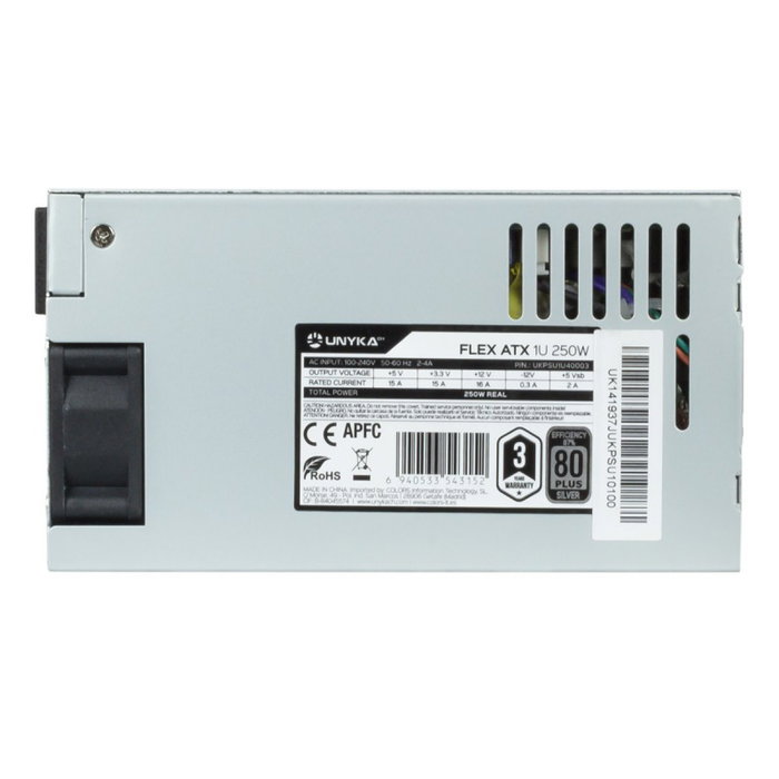 Fuente de alimentación Unykach Flex ATX 1U 250W 87% eficiencia UKPSU1U40003 Fuente de alimentación Unykach Flex ATX 1U 250W 87% eficiencia UKPSU1U40003