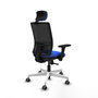 PIQUERAS Y CRESPO Silla de oficina Yunquera con mecanismo Sincro, Azul y Negro
