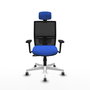 PIQUERAS Y CRESPO Silla de oficina Yunquera con mecanismo Sincro, Azul y Negro