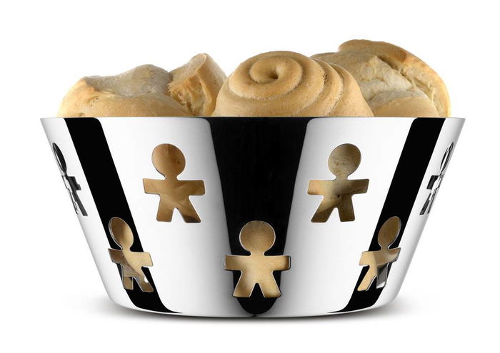 Alessi AKK04 Cesto Redondo Girotondo A/Inox 18/10 20,5cm para Pan