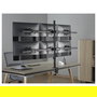 EQUIP Soporte Articulado de Sobremesa para 6 Monitores de 17-32 Pulgadas, 360 Grados, 7 kg por Pantalla, 42 kg Total, 100x100 mm, VESA 75x75 mm, Negro