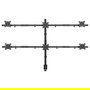 EQUIP Soporte Articulado de Sobremesa para 6 Monitores de 17-32 Pulgadas, 360 Grados, 7 kg por Pantalla, 42 kg Total, 100x100 mm, VESA 75x75 mm, Negro