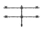 Equip 650160 Soporte de Mesa para 6 Monitores 17-32 pulgadas, Capacidad 7 kg por Pantalla, VESA 100x100, Ajuste Ergonómico, Negro