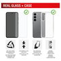 Displex Real Glass Protector de Pantalla y Funda para Google Pixel 10, Vidrio Templado 10H, Transparente