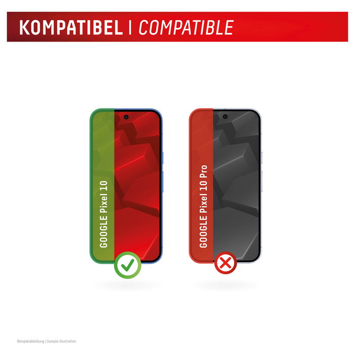 Displex Real Glass Protector de Pantalla y Funda para Google Pixel 10, Vidrio Templado 10H, Transparente