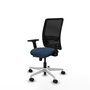 PIQUERAS Y CRESPO Silla de oficina Zulema con mecanismo Sincro/Traslack, Azul marino y Negro