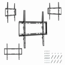 Gembird WM-55F-04 Soporte para TV de Pared, Acero, para 32"-55" (139.7 cm), VESA hasta 400x400, 35 kg, Negro