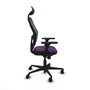PIQUERAS Y CRESPO Silla de oficina Jorquera con mecanismo Sincro, Morado y Negro