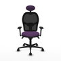 PIQUERAS Y CRESPO Silla de oficina Jorquera con mecanismo Sincro, Morado y Negro