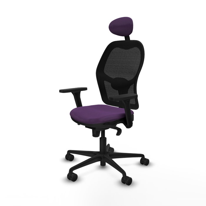 PIQUERAS Y CRESPO Silla de oficina Jorquera con mecanismo Sincro, Morado y Negro PIQUERAS Y CRESPO Silla de oficina Jorquera con mecanismo Sincro, Morado y Negro