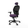 PIQUERAS Y CRESPO Silla de oficina Jorquera con mecanismo Sincro, Morado y Negro