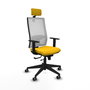 PIQUERAS Y CRESPO Silla de oficina Horna Sincro/Traslack Amarillo y Blanco