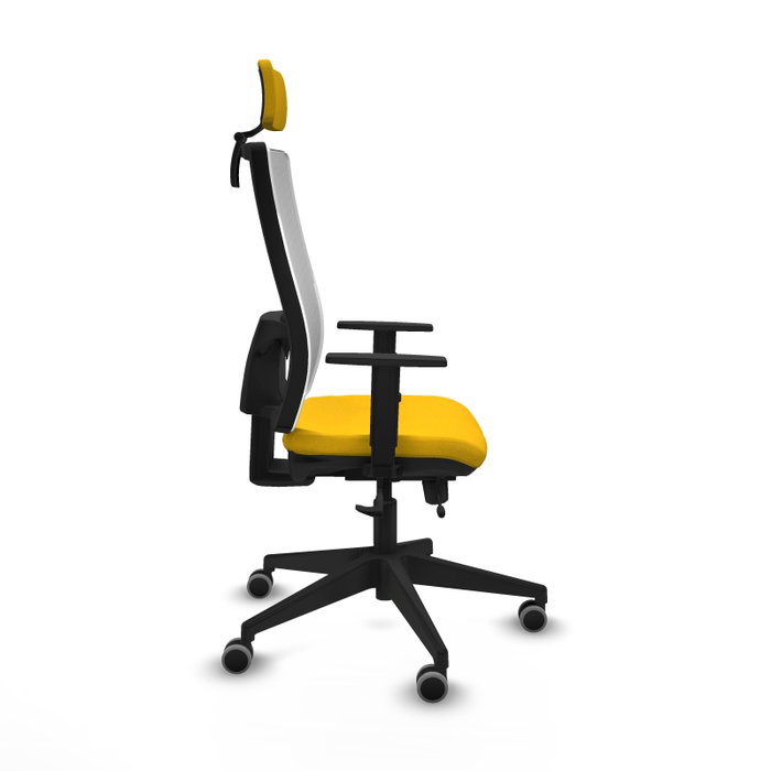 PIQUERAS Y CRESPO Silla de oficina Horna Sincro/Traslack Amarillo y Blanco PIQUERAS Y CRESPO Silla de oficina Horna Sincro/Traslack Amarillo y Blanco