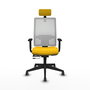 PIQUERAS Y CRESPO Silla de oficina Horna Sincro/Traslack Amarillo y Blanco