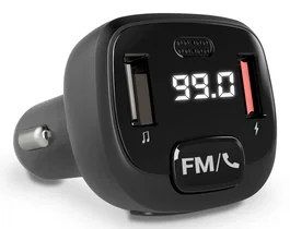 Energy Sistem Car FM Talk Transmisor Bluetooth para Coche con USB, microSD, Asistente de Voz y Carga, Negro