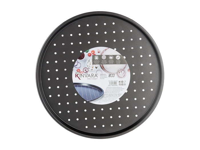 Kinvara Bandeja para Horno de Pizza Antiadherente Gris Acero Carbono 32x32x1.5 cm (Set de 24) Kinvara Bandeja para Horno de Pizza Antiadherente Gris Acero Carbono 32x32x1.5 cm (Set de 24)