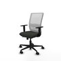 PIQUERAS Y CRESPO Silla de oficina Haches con mecanismo Sincro/Traslack, Negro/Blanco