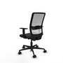 PIQUERAS Y CRESPO Silla de oficina Haches con mecanismo Sincro/Traslack, Negro/Blanco