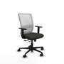 PIQUERAS Y CRESPO Silla de oficina Haches con mecanismo Sincro/Traslack, Negro/Blanco