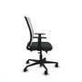 PIQUERAS Y CRESPO Silla de oficina Haches con mecanismo Sincro/Traslack, Negro/Blanco