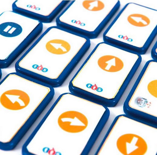 TTS - Pack de Extensión Tactiles de Programación Básica, para Blue-Bot y Rugged Robot, 25 Fichas de Comandos (6-8 Años)