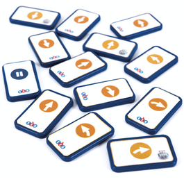 TTS - Pack de Extensión Tactiles de Programación Básica, para Blue-Bot y Rugged Robot, 25 Fichas de Comandos (6-8 Años)