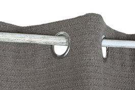 DKD Home Decor Cortina de Algodón con Anillas 140x260 cm Natural