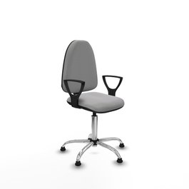 PIQUERAS Y CRESPO Silla de oficina Aýna Gris claro con brazos fijos