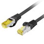 Lanberg Latiguillo Cat.6A S/FTP 200cm Cable de Red Cobre 10 Gigabit Ethernet 500 MHz LSZH Negro AWG27