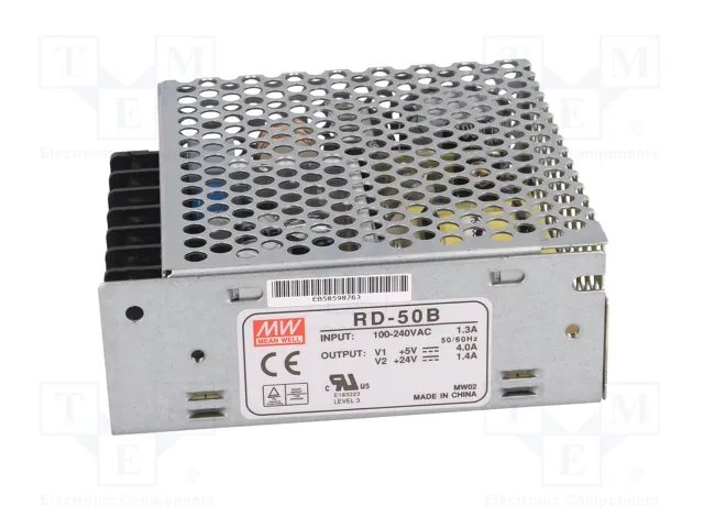 MEAN WELL RD-50B Alimentador de impulso 53,6W MEAN WELL RD-50B Alimentador de impulso 53,6W