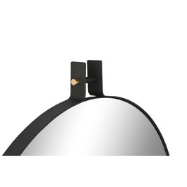 DKD Home Decor Espejo Moderno Negro Dorado 3 x 132 x 56.5 cm Hierro Cristal