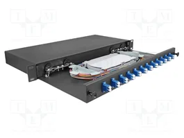DeLOCK Caja de empalme de fibra óptica 19″ 12 x LC Duplex OS2 1U