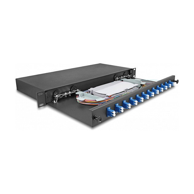 DeLOCK Caja de empalme de fibra óptica 12 x LC Duplex OS2 19″ 1U DeLOCK Caja de empalme de fibra óptica 12 x LC Duplex OS2 19″ 1U