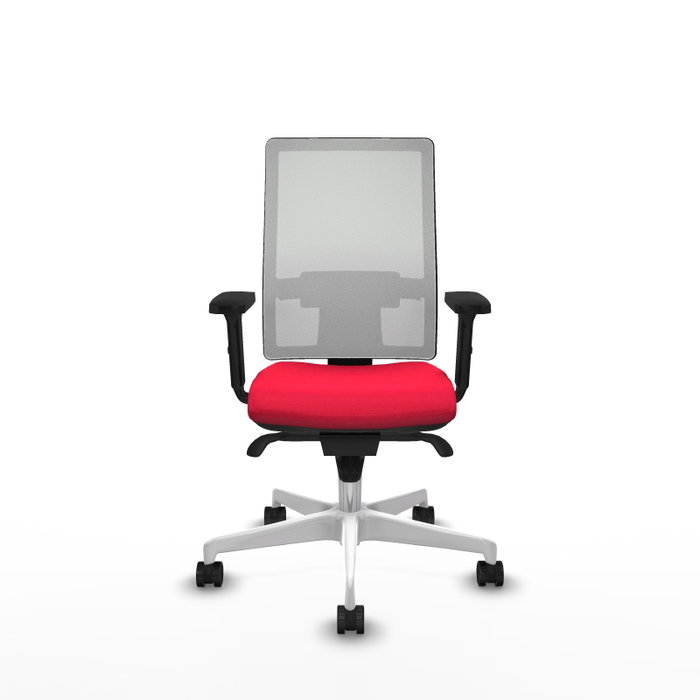 PIQUERAS Y CRESPO Silla de oficina Horna con mecanismo Sincro, Rojo y Blanco PIQUERAS Y CRESPO Silla de oficina Horna con mecanismo Sincro, Rojo y Blanco