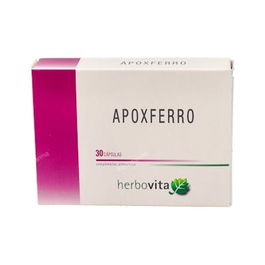 HERBOVITA Apoxferro 30 Cap. Suplemento de Hierro de Alta Biodisponibilidad con Vitaminas y Minerales
