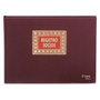 Dohe Libro de Registro de Socios 100 Hojas Numeradas Folio Apaisado Burdeos