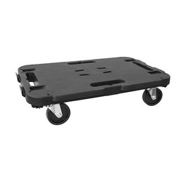 Art Plast Plataforma Rodante con Ruedas Polipropileno para Transporte, Capacidad de Carga 543 kg, Con Sistema Enganche y Asas, 580 x 380 x 120 mm, Negro