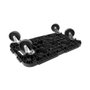 Art Plast Plataforma Rodante con Ruedas Polipropileno para Transporte, Capacidad de Carga 543 kg, Con Sistema Enganche y Asas, 580 x 380 x 120 mm, Negro