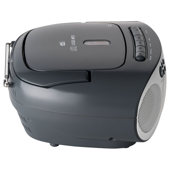 Reflexion RCR2260DAB Boombox Portátil Radio DAB+ FM Reproductor CD MP3 20 W Blanco y Gris
